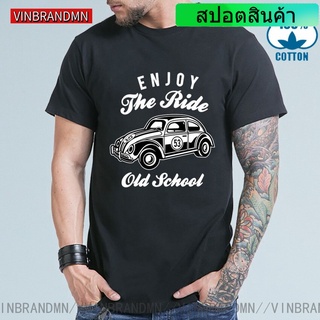 เสื้อยืดลําลอง แขนสั้น พิมพ์ลาย Herbie 53 Bug Cars Enjoy The Ride สไตล์วินเทจ คลาสสิก แฟชั่นสําหรับผู้ชาย