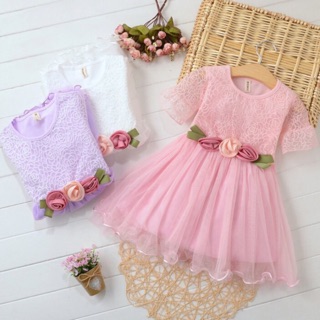 เดรส Floral  Princess /size 1-6 ขวบ