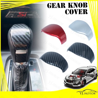 สติกเกอร์คาร์บอนไฟเบอร์ ป้องกันคันเกียร์รถยนต์ สําหรับ Honda Civic FC ปี 2016-2021 Gear Knob Cover Trim