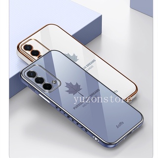 2021 New Realme GT Master Edition GT 5G เคส Maple Leaf Pattern Multicolor Phone Case เคสโทรศัพท High Quality Plating TPU Anti-fall Back Cover