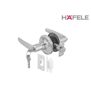 ลูกบิดก้านโยก 489.10.788 HAFELE ห้องทั่วไป สีเงิน ด้าน (MATT SILVER ENTRANCE LEVER LOCK SET) ลูกบิด ก้านโยก เขาควาย