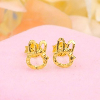 e39⚡Sale!! ต่างหูทอง⚡ต่างหูหุ้มทอง เศษทอง ชุบทอง 5 ไมครอน ไม่ลอก ไม่ดำ ไม่เขียว รับประกัน!!❤️ต่างหูแป้นเจาะ