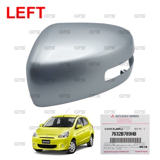 ครอบกระจก ฝาครอบกระจกมองข้าง รุ่นเว้าไฟเลี้ยว ของแท้ สีเทา สำหรับ Mitsubishi Mirage ปี 2012-2018