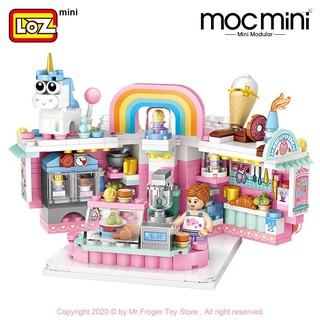 ตัวต่อแบบเลโก้นาโนมินิตัวจิ๋ว Brick and block โมเดลร้านค้า LOZ mocmini