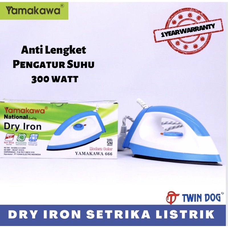 Yamakawa/TD เตารีดไฟฟ้า เตารีดแห้ง YK/TD 666