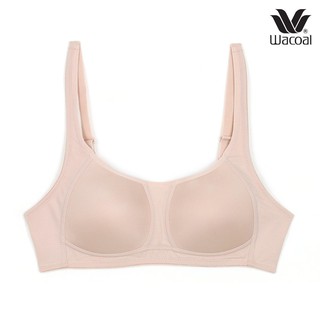 Wacoal Basic Bra ชุดชั้นใน ไม่มีโครง สีเนื้อ (NN) รุ่น WB9M33 (WB9M25 เก่า) เสริมฟองบาง seamless ไร้ตะเข็บ วาโก้