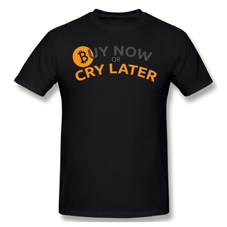 เสื้อยืด ผ้าฝ้าย 100% พิมพ์ลาย Bitcoin Buy Or Cry Lateranime Dogecoin สําหรับผู้ชาย