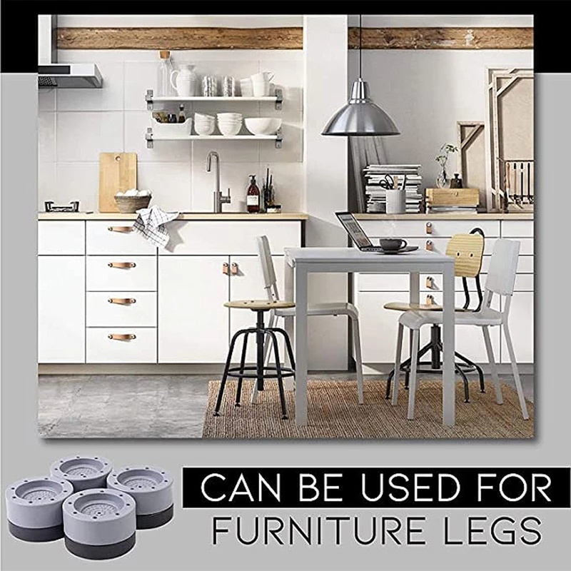 [1/2 ชิ้นวงกลมเครื่องซักผ้า Anti-vibration Foot Mat สำหรับการใช้งานทั่วไป] [แผ่นกันลื่นสำหรับฐานตู้เย็น] [เหมาะสำหรับเครื่องอบผ้าและเฟอร์นิเจอร์อื่นๆ] - รูปที่ 4