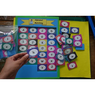 สื่อการสอนภาษาอังกฤษ Alphabet matching board game