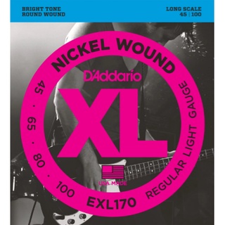 DAddario สายเบส 4 สาย Addario EXL-170  เบอร์ 45-65-80-100 ของแท้