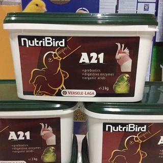 A21 อาหารลูกป้อนนก ( ตักแบ่ง 250 กรัม ) Nutribird A21 ฝาเขียว สำหรับคนใช้น้อย