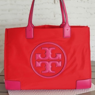 🐘🐘 Tory Burch Ella Color-Block Nylon &amp; Leather