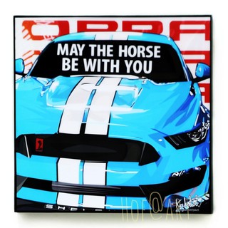 รูปภาพ รถ Ford Mustang #1 Car ฟอร์ด มัสแตง รูปภาพ​ติดผนัง pop art กรอบรูป Supercar รถสปอร์ต แต่งบ้าน ของขวัญ