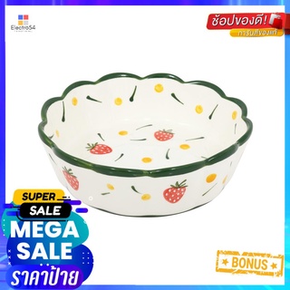 ชามขอบหยัก KECH PORCELAIN 7 นิ้ว STRAWBERRYPORCELAIN SCALLOPED EDGE BOWL KECH 7IN STRAWBERRY