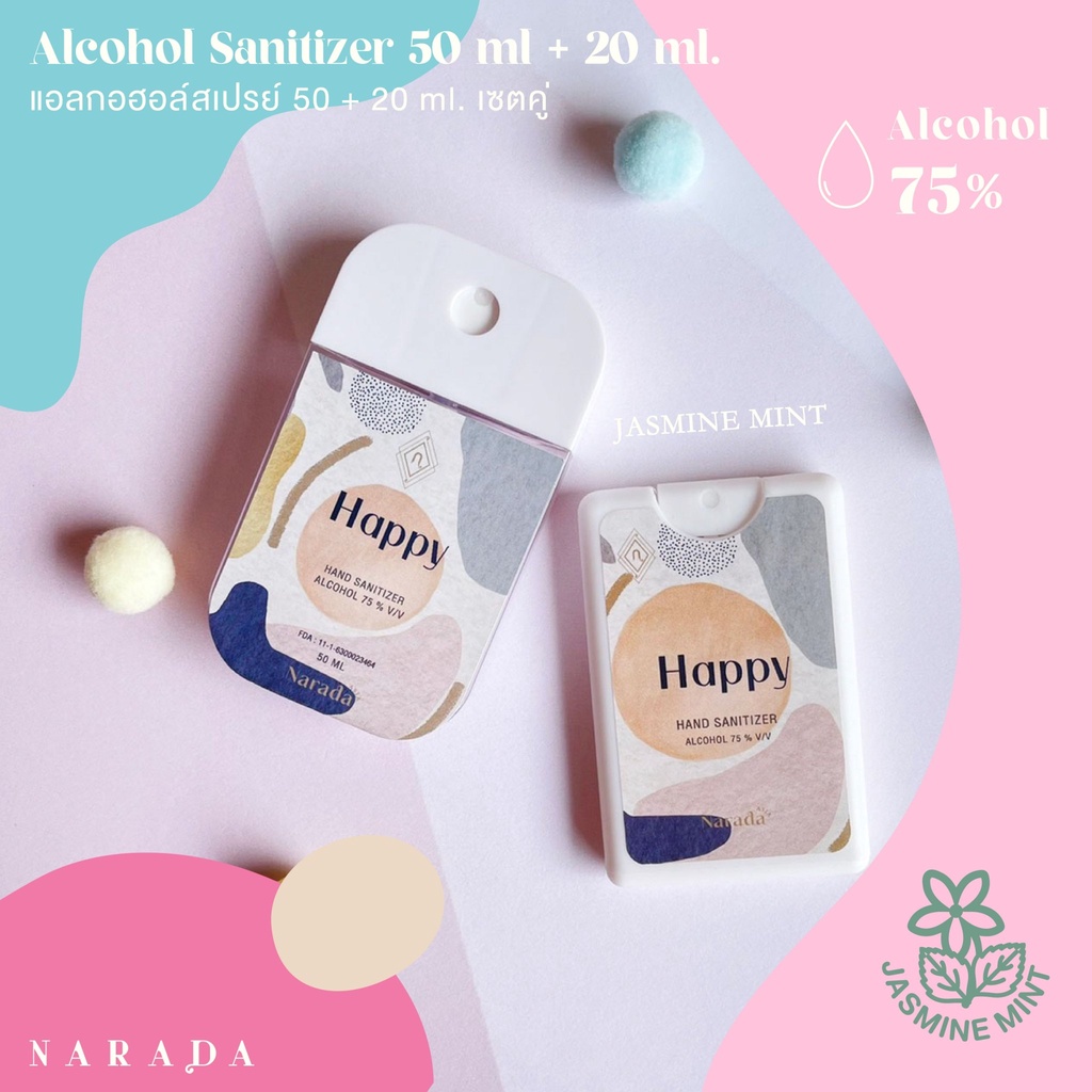 ❤️เซตโดนใจ❤️ราคาสบายกระเป๋าโดนใจจัดเลย1 เซทมี 2ชิ้น?มี2ขนาด50ml,20ml  by NaradaAsia❤️