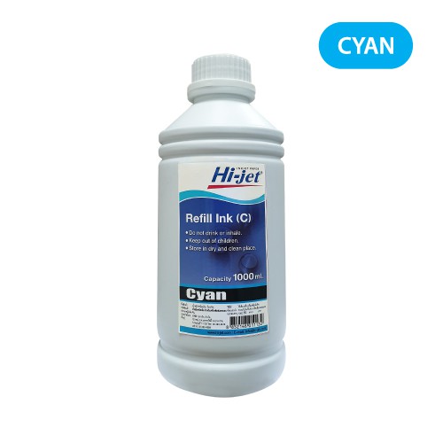 Hi-jet หมึกเติม Inkjet Refill Ink สำหรับแบรนด์ Canon (แคนนอน) หมึกเติมเกรดพรีเมี่ยม หมึกเทียบเท่า 1000 ml. (เลือกสีได้)