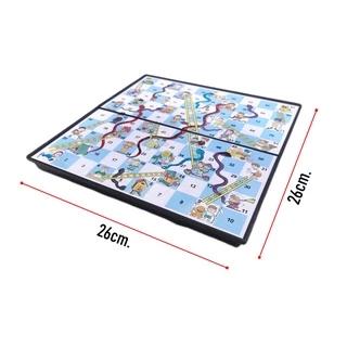 เกมส์บันไดงู (แม่เหล็ก) Snake&Ladders เกมส์กระดาน กระดานแม่เหล็ก ขนาดกระดาน 26X26 cm. พร้อมส่ง 2309P1