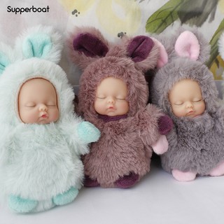 SPB  Sleeping Baby Fluffy Pom Doll Hanging Chain Bag