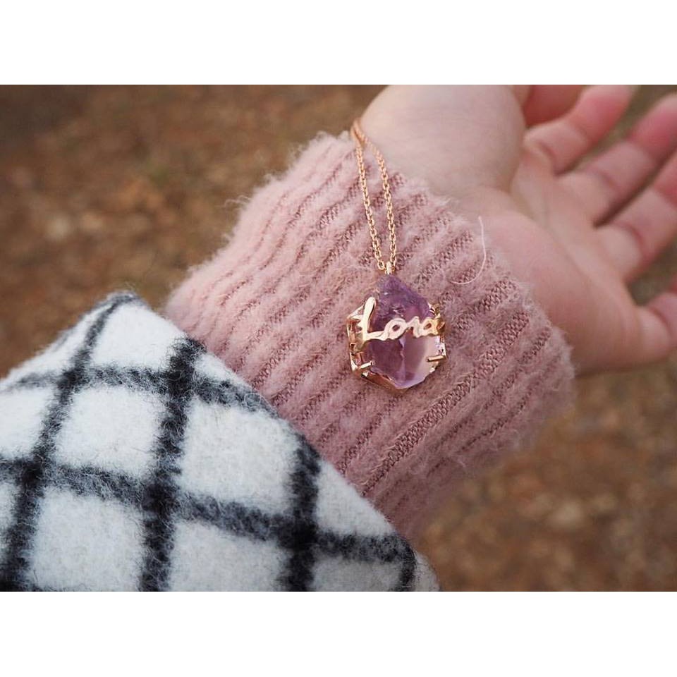 Stone quartz necklace