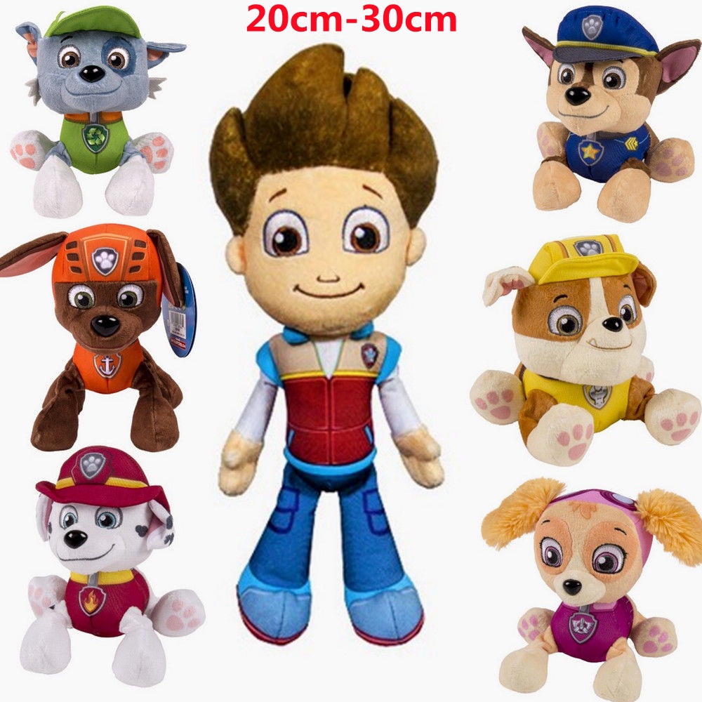 ตุ๊กตาฟิกเกอร์ Paw Patrol Ryder Chase Marshall Skye Rocky Rubble Zuma Dog Pup แบบนิ่ม ของเล่นสําหรับเด็กผู้ชาย และเด็กผู้หญิง