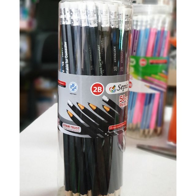 ดินสอไม้2B 50 แท่งยี่ห้อ sepia*hc2B50แท่งดินสอไม้ 2B 50 แท่งยี่ห้อ sepia*hhc2Bจำนวน50แท่ง*HBจำนวน50แ