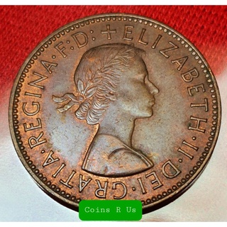 เหรียญต่างประเทศ อังกฤษ ปี 1954 - 1970 ชนิด half penny ขนาด 25.4 มม.  เรือสวย สภาพผ่านใช้สวยน่าสะสม