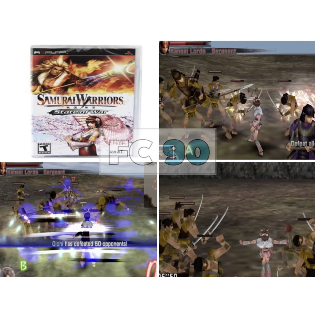แผ่นเกม Samurai Warriors Geki Sengoku Musou [PSP] แผ่นแท้ญี่ปุ่นมือสอง มีกล่องและคู่มือ สำหรับพีเอสพี