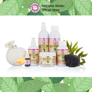 (6แถม1) WelcomeWinter เซ็ตทีทรี 6 ชิ้น ขจัดรังแค ป้องกันเชื้อรา สิว (แชมพู+เจลอาบน้ำสครับ+ครีมสครับ+สบู่ แถม ทรีทเม้นท์)