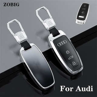 Zobig เคสกุญแจรีโมตรถยนต์ โลหะผสมสังกะสี สําหรับ Audi A3 A4 B9 A6 C8 A7 S7 4K A8 D5 S8 Q7 Q8