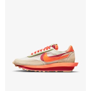 Nike x Sacai x CLOT  LD Waffle "Orange Blaze" ของแท้ พร้อมส่ง!