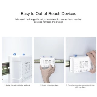 Sonoff 4 Ch Pro R3 Wifi สวิทช์อัจฉริยะ 4 Gang Inching / ตัวล็อคแบบไร้สาย Rf Remoto ควบคุมด้วยตัวเองสําหรับ Diy Smart Home