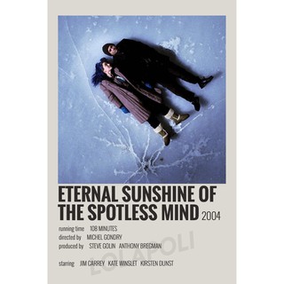 โปสเตอร์ มันวาว พิมพ์ด้านเดียว ขนาด A5 14.8 ซม. x 21 ซม. รูปภาพยนตร์ Eternal Sunshine Of The Spotless Mind