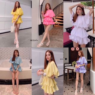 TW9615   เดรส​ มินิเดรส​ เดรสสวย​ ชุดลำลอง​  ชุดเที่ยว​