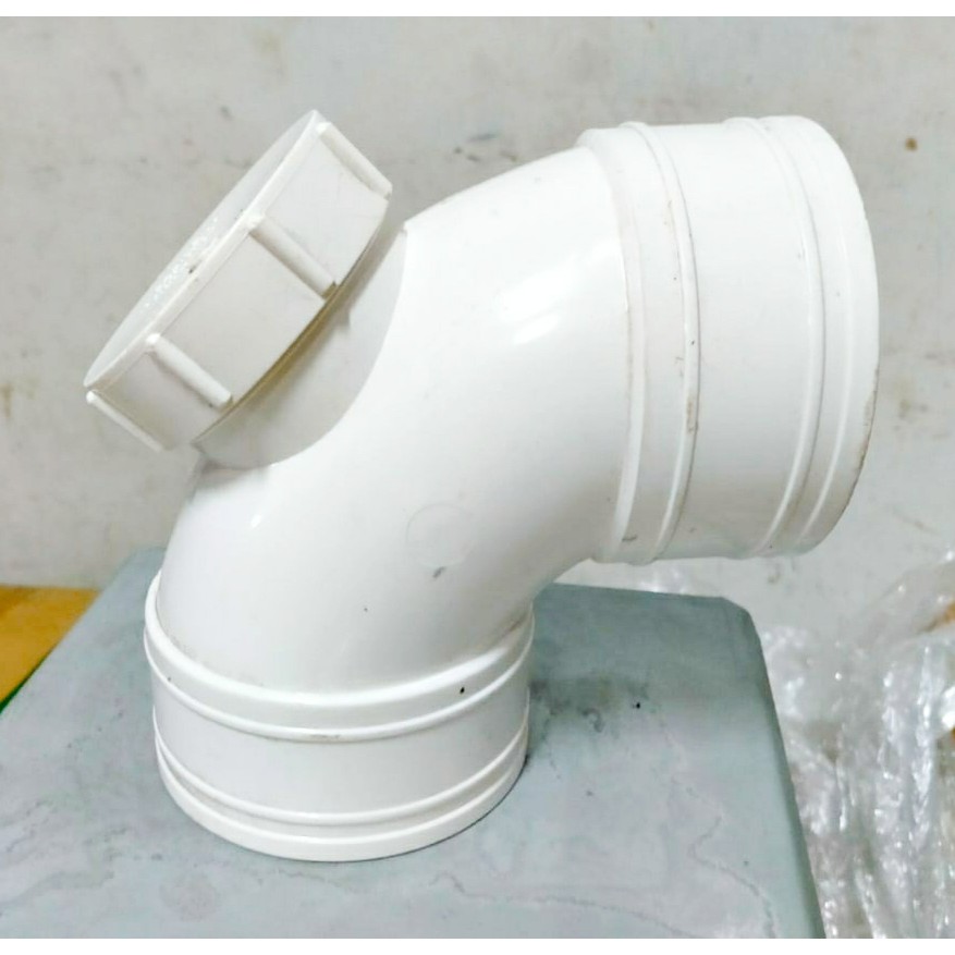 Paling UPVC ELBOW WHITE 82MM BEND 90 DEGREE WITH I/O (คุณภาพสูง)