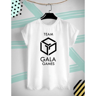 เสื้อยืดลาย เหรียญ GALA คริปโต Cryptocurrency สีสันสดใส ใส่สบายๆ ไม่ยืด ไม่ย้วย