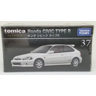 รถโมเดล Tomica premium 37 กล่องดำ Honda civic Type R สีขาว