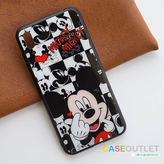 เคส Y7 pro 2019 หลังกระจกนิรภัย กันรอยขีดข่วน มิ๊กกี้ mickey