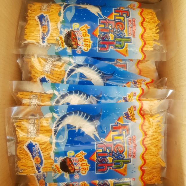 ปลาเส้นทาโร่ ซองรสบาร์บีคิวหนัก 82 กรัม ยกลัง 50 ซอง ของใหม่