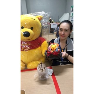 ตุ๊กตาหมีพูห์ตัวใหญ่ ขนาด 100-110 ซม. ขนนุ่มนาโน ใส่เสื้อน่ารัก ตัวใหญ่กอดได้ พร้อมส่งมีเก็บปลายทาง