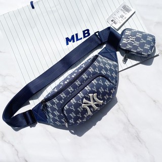 กระเป๋าคาดอก mlb monogram สียีนส์