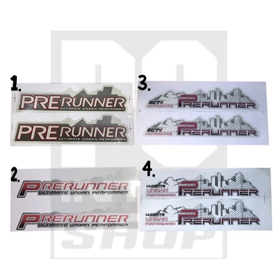 สติ๊กเกอร์ PRERUNNER วีโก้ VIGO ปี 2004-2014
