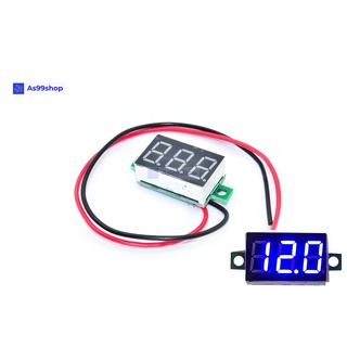 digital display 0.36 inch 4V-30V DC voltmeter( 2 line )สีน้ำเงิน