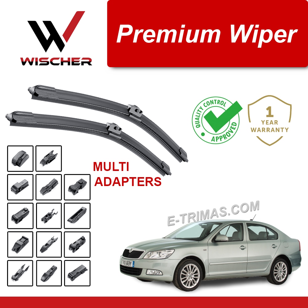 Skoda Octavia MK2 1Z3/5 2004 - 2012 Wischer Nano-BOND ใบปัดน้ําฝน (1SET)