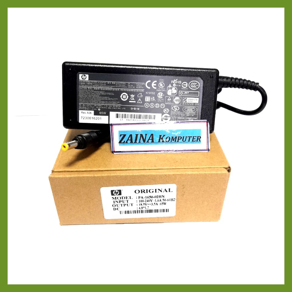 อะแดปเตอร์แล็ปท็อป 18.5V 3.5A 4.8X1.7 มม.AC HP Compaq 500 510 520 530 540 550 620 625 CQ515 TX1000 T