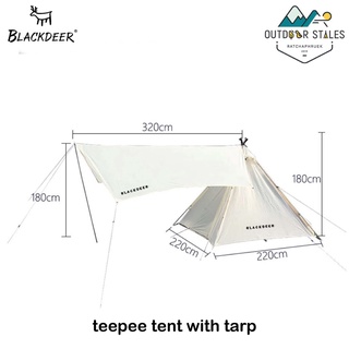 Blackdeer teepee tent with tarp