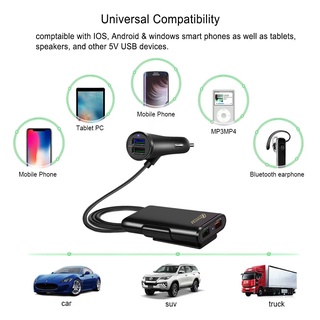 4usb ที่ชาร์จแบตรถยนต์12-24V car charger ที่จุดบุหรี่ ที่ชาตแบตในรถ หัวชาร์จในรถ สายชาร์จในรถ ที่ชาร์จในรถ ที่ชาจแบตในรถ