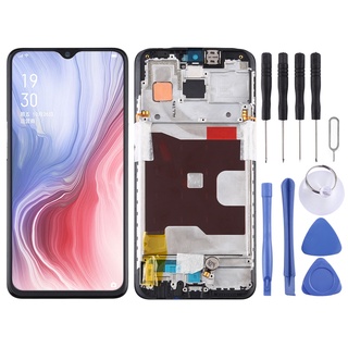 อะไหล่หน้าจอ LCD ของแท้ พร้อมกรอบ สีดํา สําหรับ OPPO Reno Z Digitizer