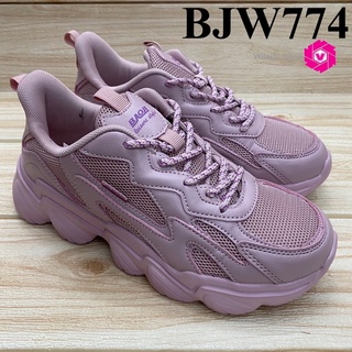 Baoji BJW 774  รองเท้าผ้าใบ (37-41) สีดำ/ชมพู ลปศ