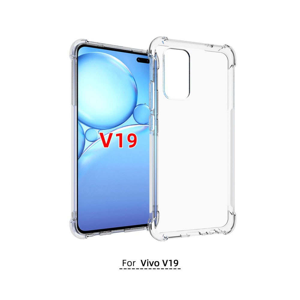 เคสมือถือใช้สำหรับ Vivo V19 แบบ TPU ใสเสริมขอบและมุมกันกระแทก