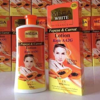 โลชั่นมะละกอ Mega White สูตรผสมแครอท